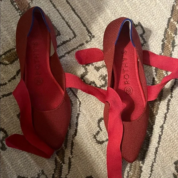 Rothy's Women's Red Pointed Flats - Picture 2 of 5